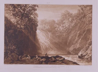 La caída del Clyde, grabado por Charles Turner (1773-1857), 1859-60